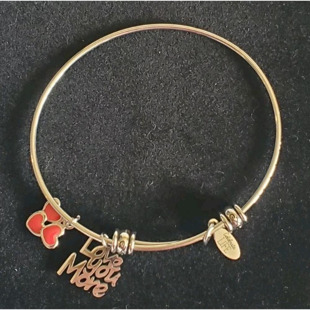 3 Inch Silver Tone Celebrate Life Love You More Hearts Bangle Bracelet Mother